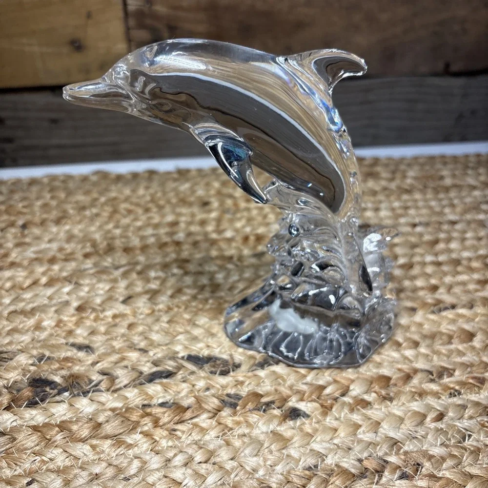Princess House Wonders of the Wild Dolphin 24% Lead Crystal Figurine 5 1/2
